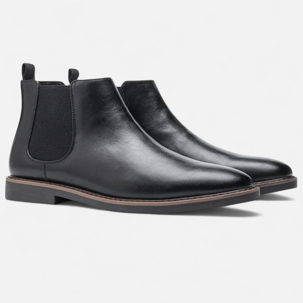 Bottines en Cuir Old Money Homme Élégantes Bottes