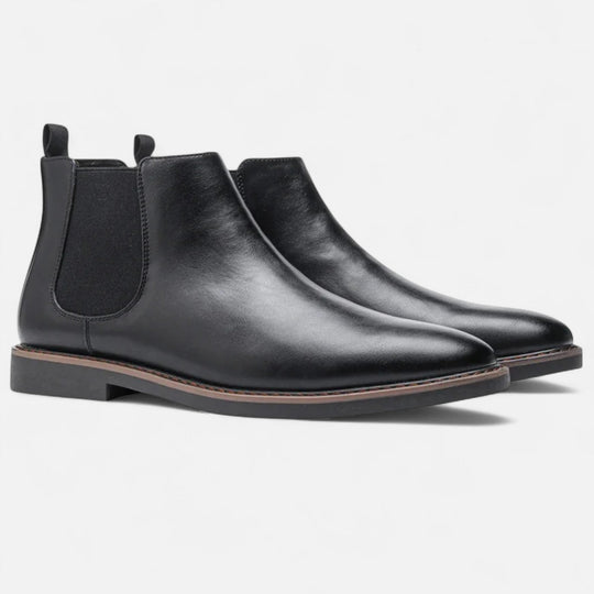 Bottines en Cuir Old Money Homme Élégantes Bottes