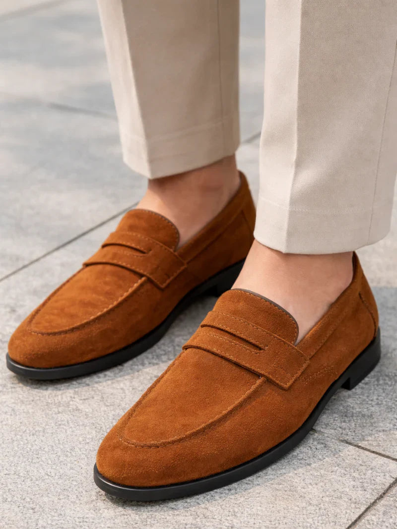 Mocassins Conducteur en Daim Légers Homme à Enfiler