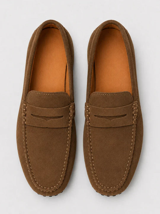 Mocassins Penny en Daim Classiques Homme à Enfiler