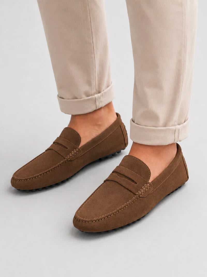 Mocassins Penny en Daim Classiques Homme à Enfiler