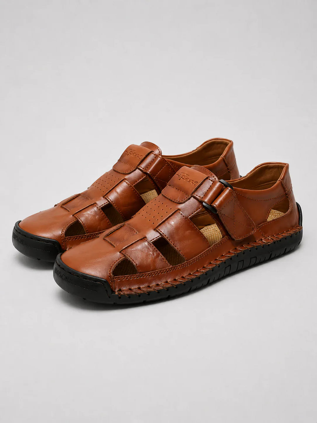 Sandales en Cuir Légères Homme Plage Été Chaussures