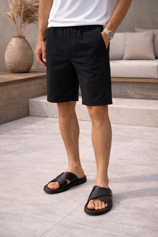Sandales en Cuir Homme Brides Croisées Été Outdoor