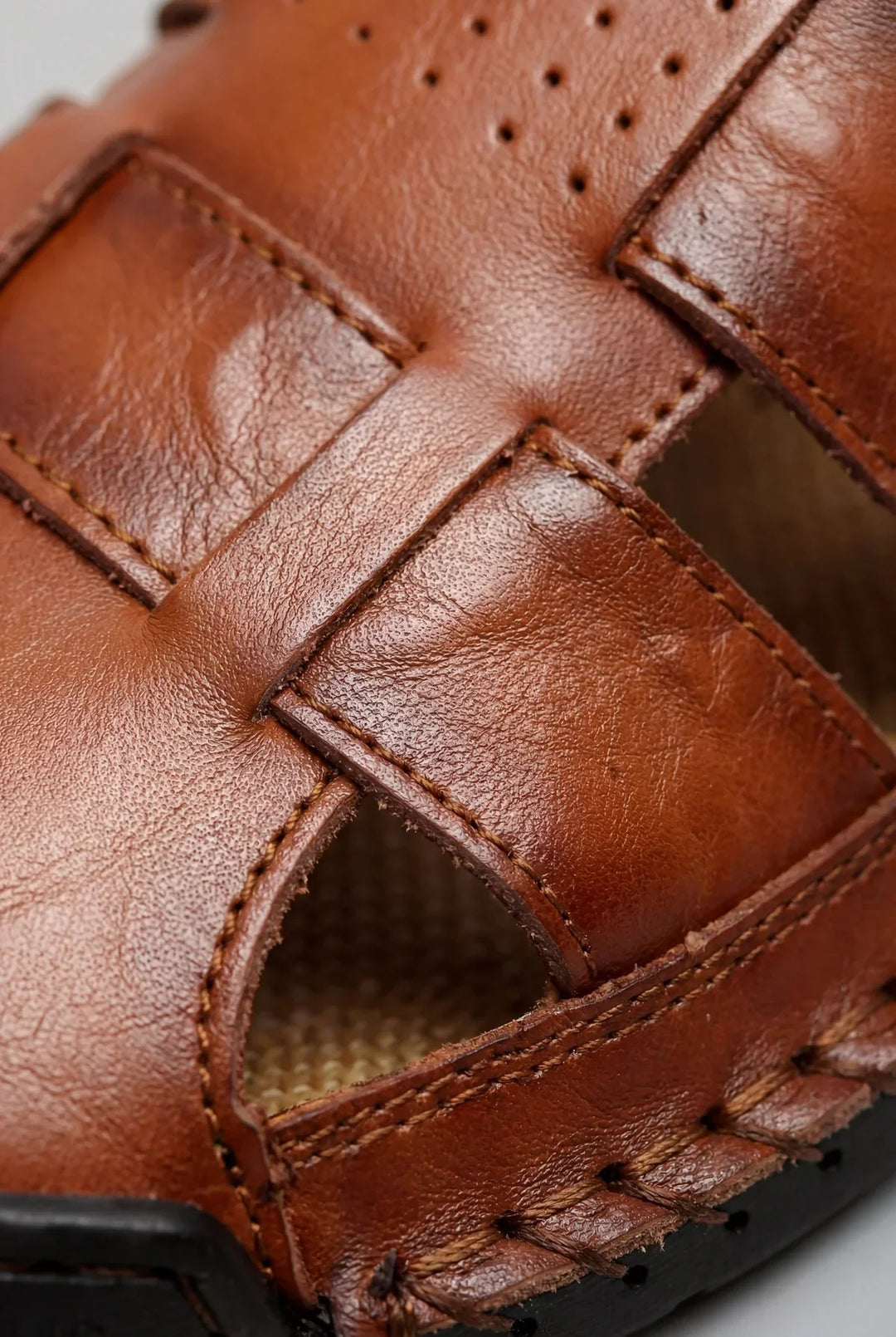 Sandales en Cuir Légères Homme Plage Été Chaussures