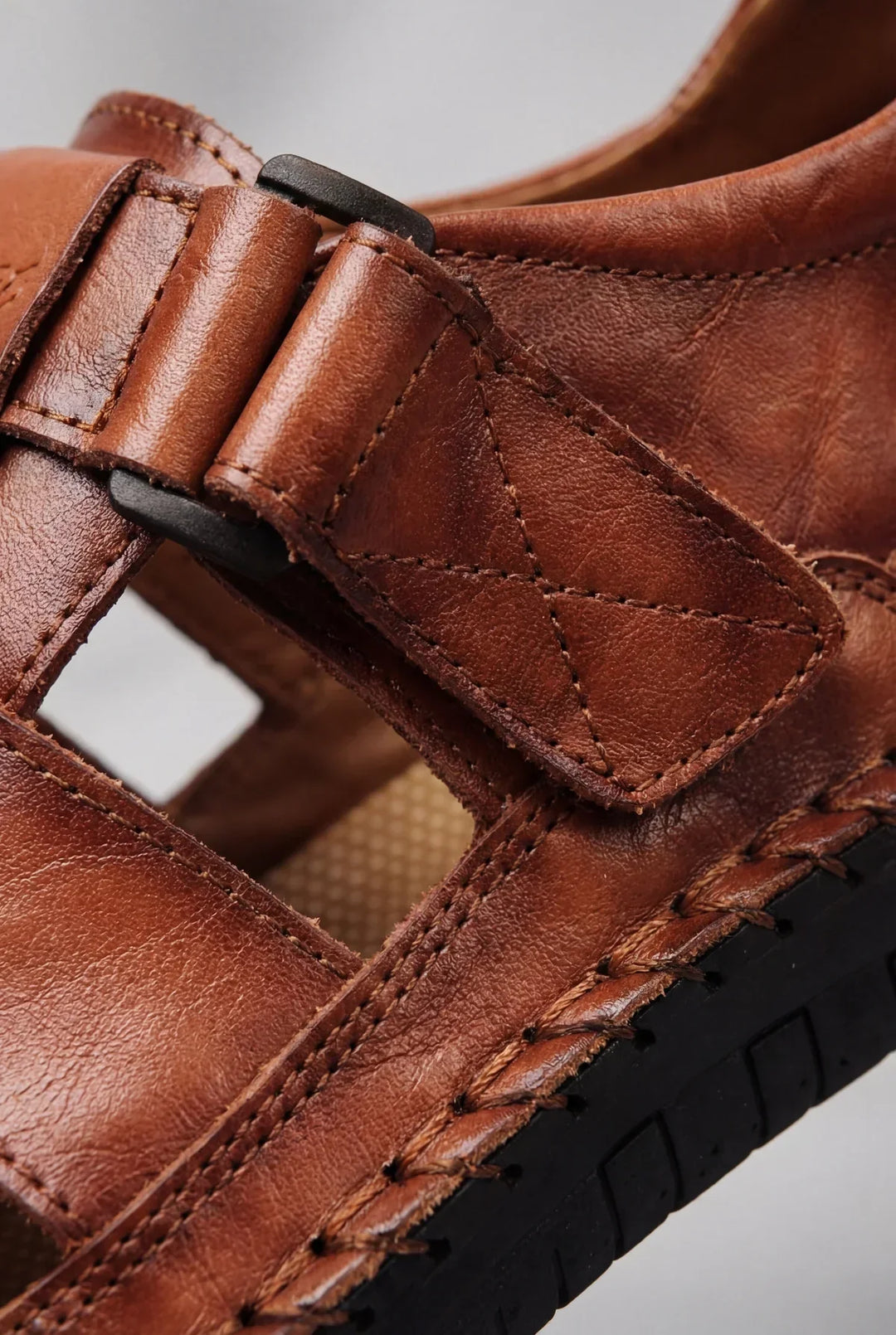 Sandales en Cuir Légères Homme Plage Été Chaussures
