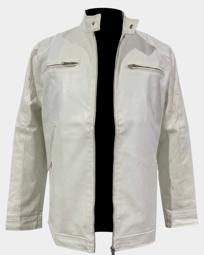 Veste en Cuir Rider Classique Homme Biker Slim Fit