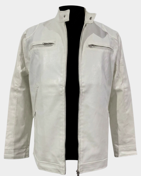 Veste en Cuir Rider Classique Homme Biker Slim Fit