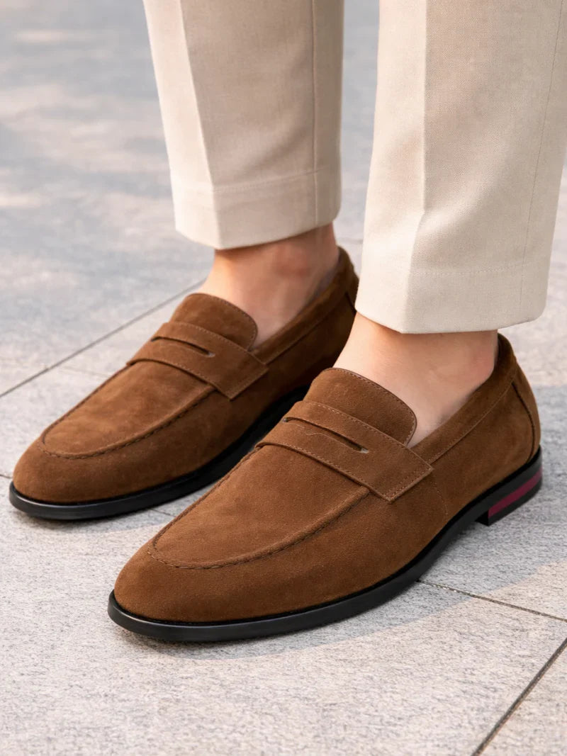 Mocassins Conducteur en Daim Légers Homme à Enfiler