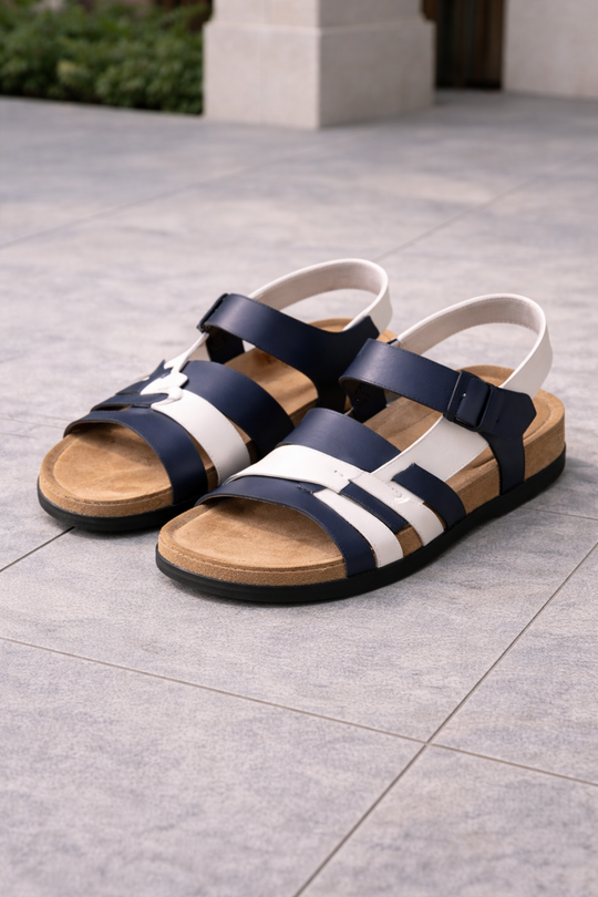 Sandales en Cuir Multi-Brides Homme Été Outdoor