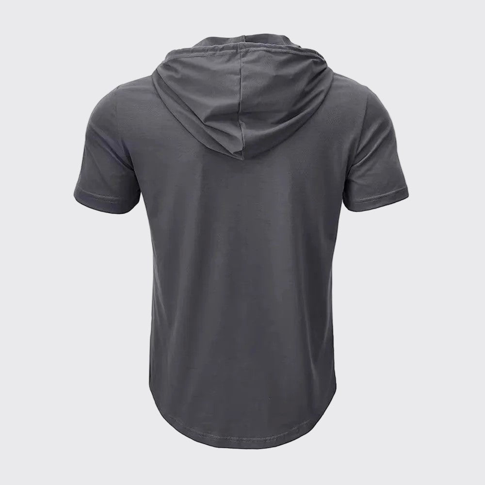 Henley à Capuche en Lin Homme Manches Courtes Street