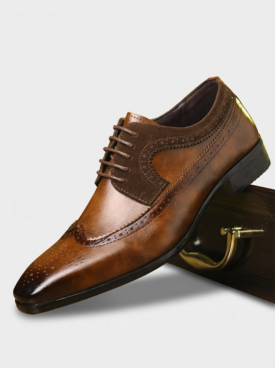 Richelieu Brogue en Cuir Homme Mariage Habillés