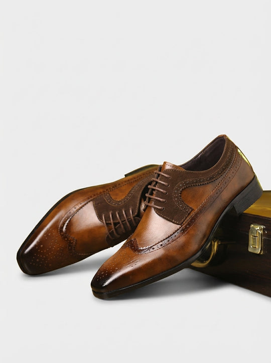 Richelieu Brogue en Cuir Homme Mariage Habillés