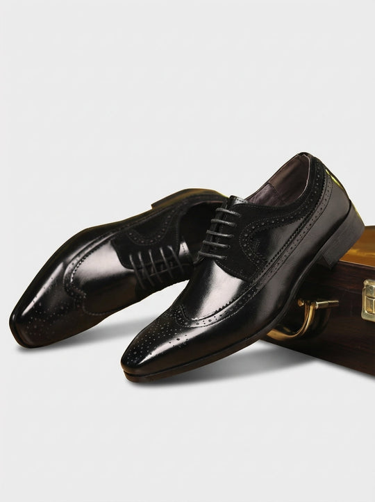 Richelieu Brogue en Cuir Homme Mariage Habillés