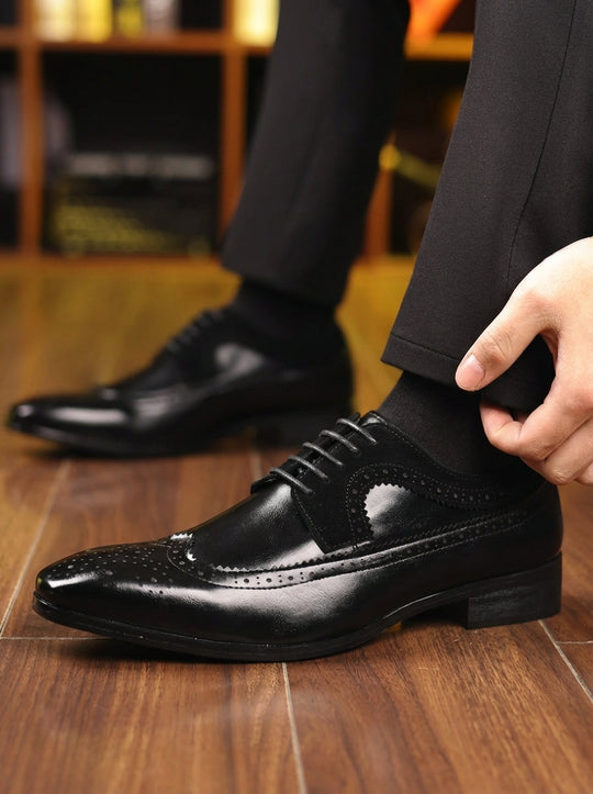 Richelieu Brogue en Cuir Homme Mariage Habillés