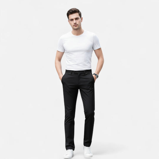 Chino Léger Homme Été Pantalon en Tissu Casual