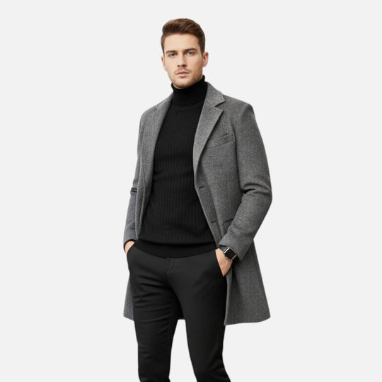 Manteau en Laine Heritage Homme Élégant Manteau d&