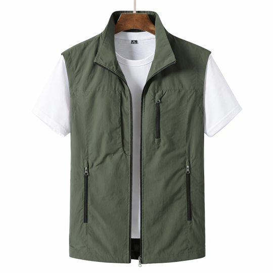 Gilet Léger Homme Zippé Utility Outdoor Casual
