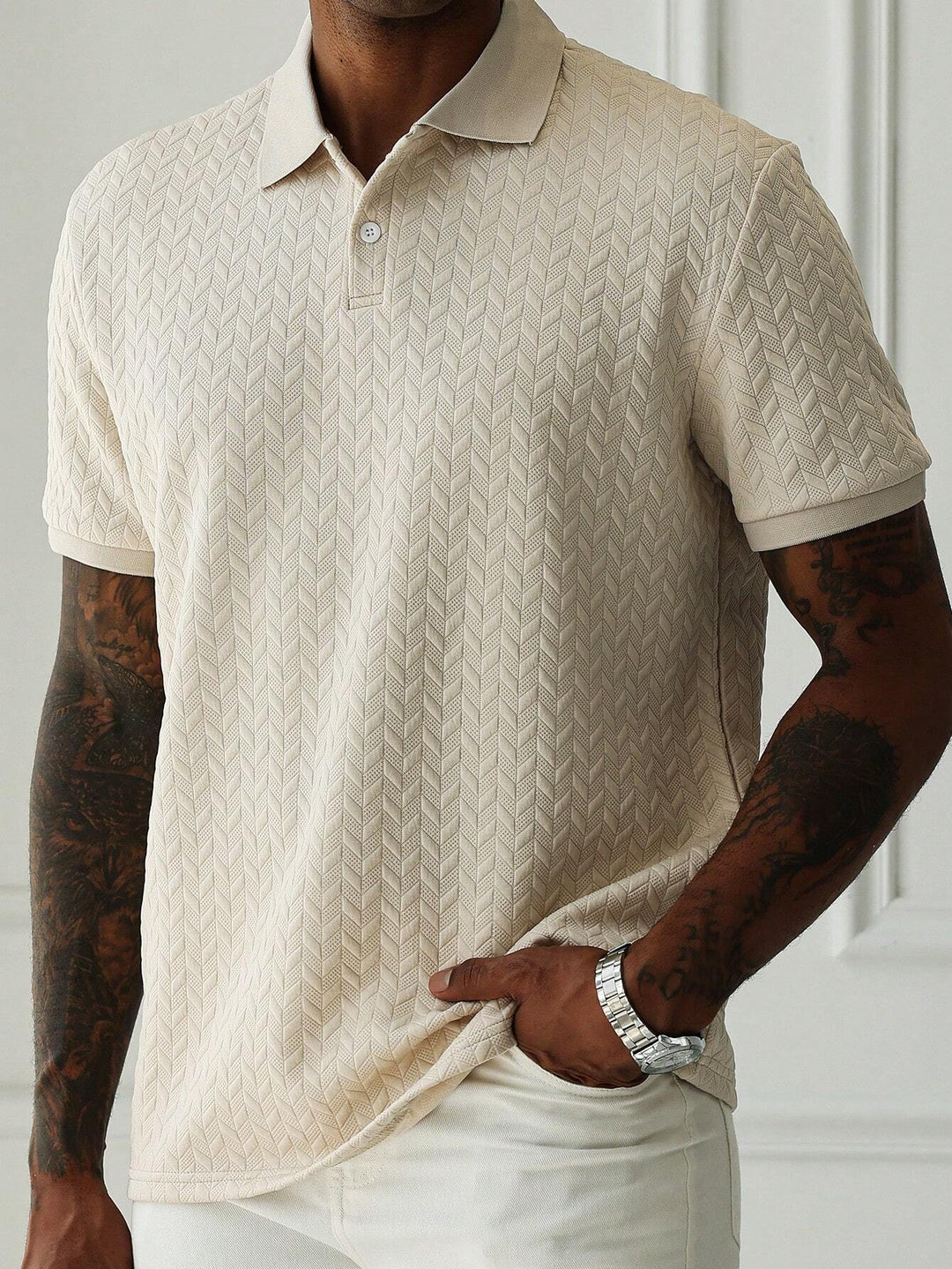 Polo Classique Uni Homme Manches Courtes Casual
