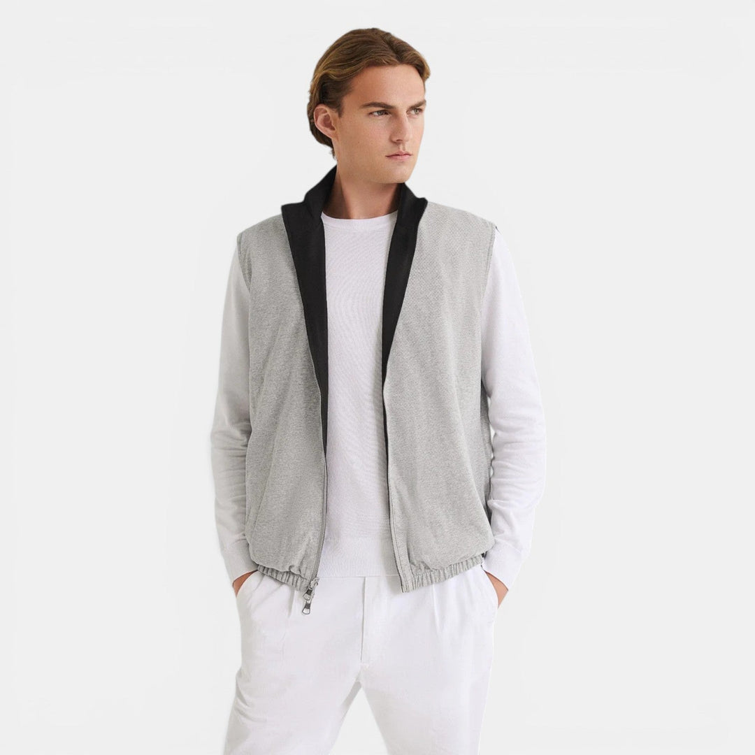 Gilet Réversible Classique Homme Élégant Costume