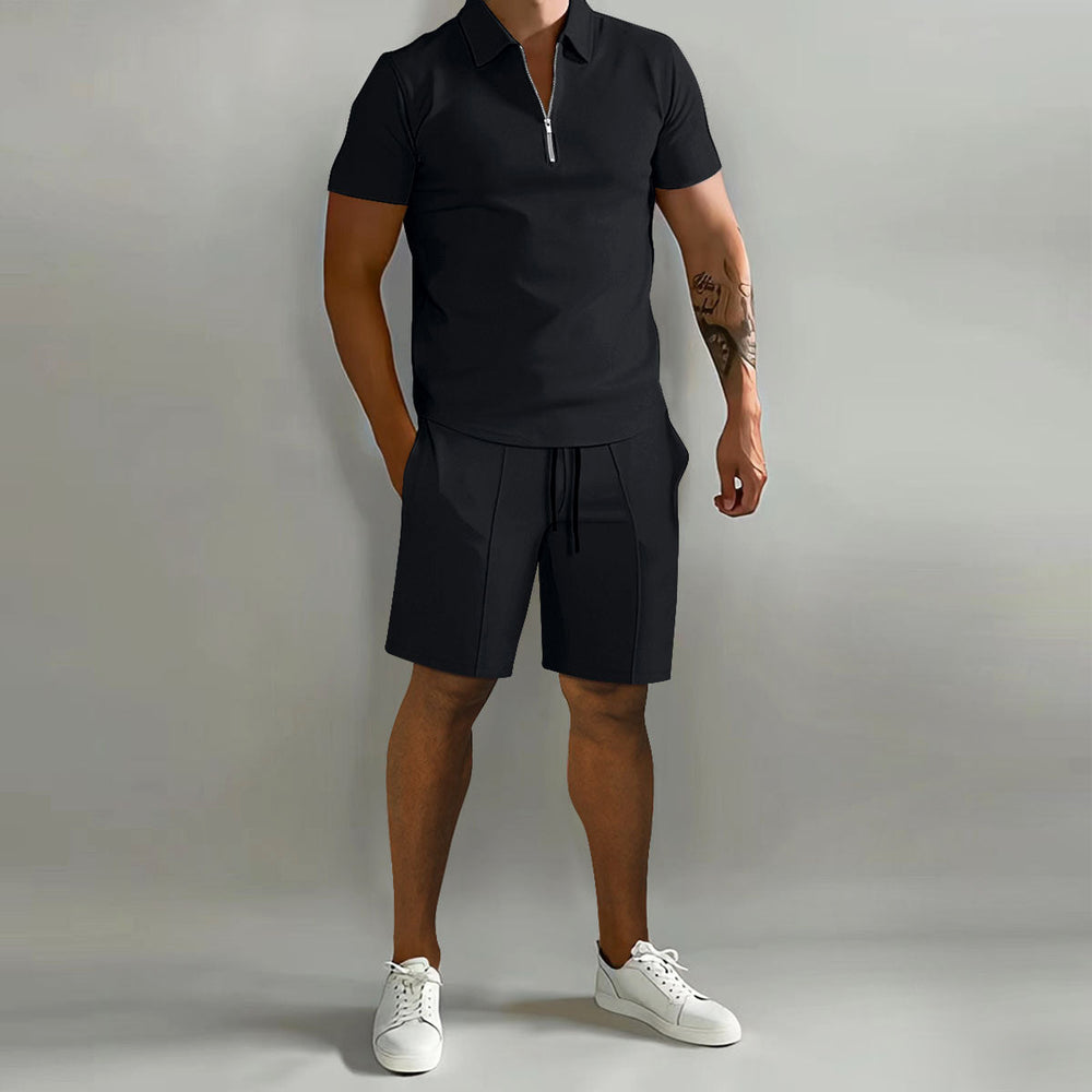 Ensemble d'Été Homme Sportif Chemise Short Deux Pièces