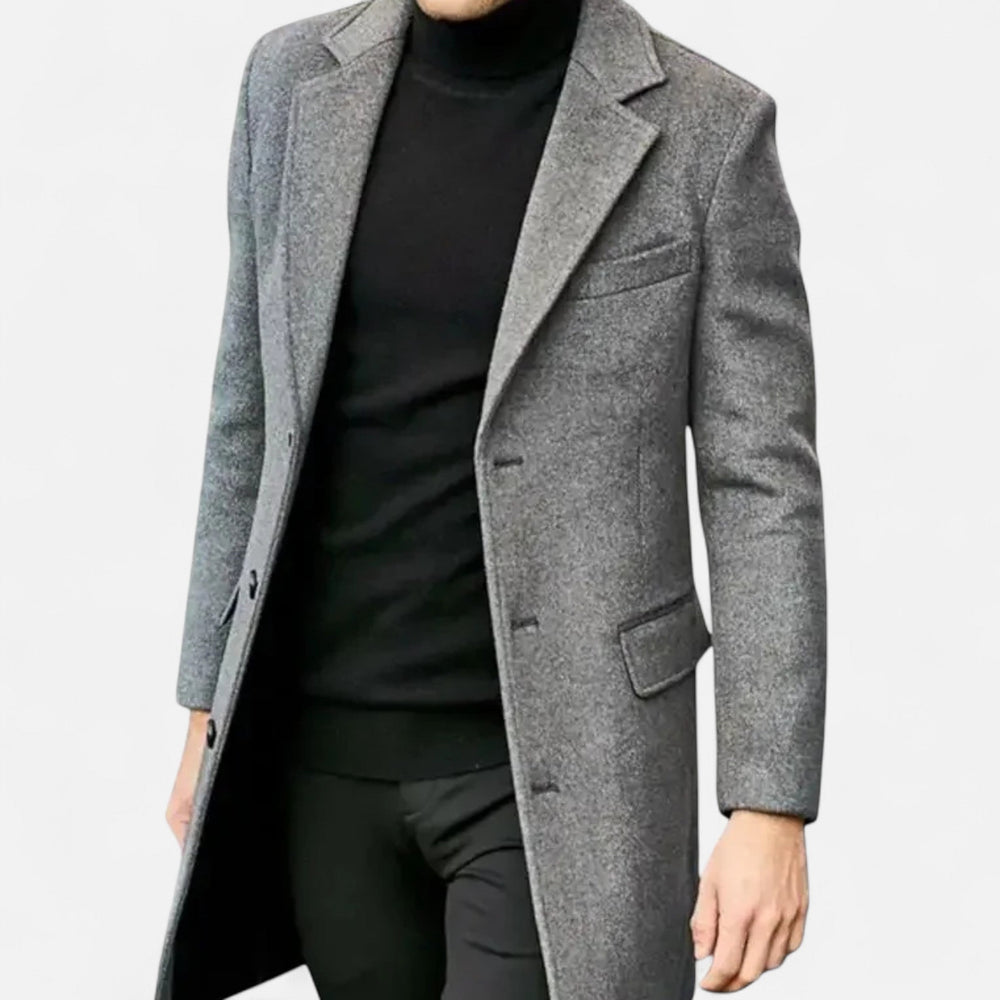 Manteau en Laine Heritage Homme Élégant Manteau d'Hiver