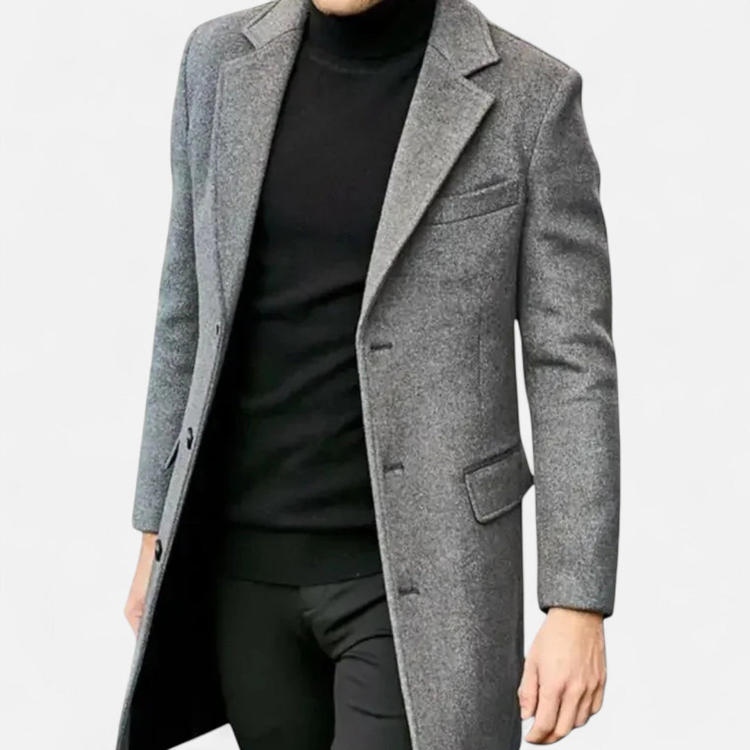 Manteau en Laine Heritage Homme Élégant Manteau d&