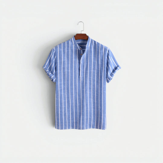 Chemise en Lin Légère Homme Été Button-Down Boutonnée