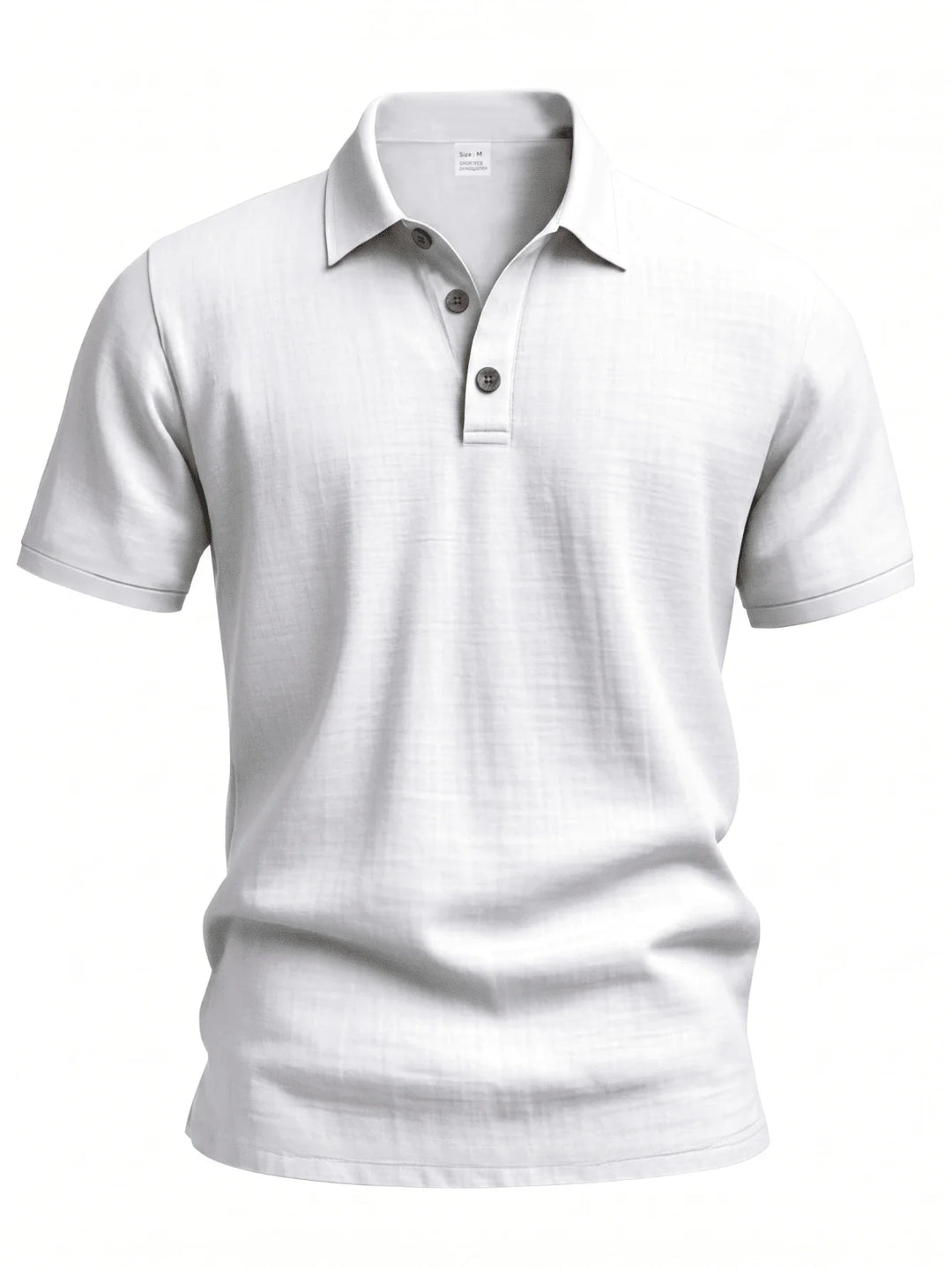 Henley en Lin Homme Manches Courtes Col V Plage