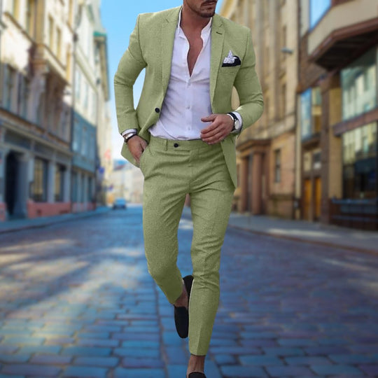 Costume Slim Homme Ajusté Business Formel Élégant