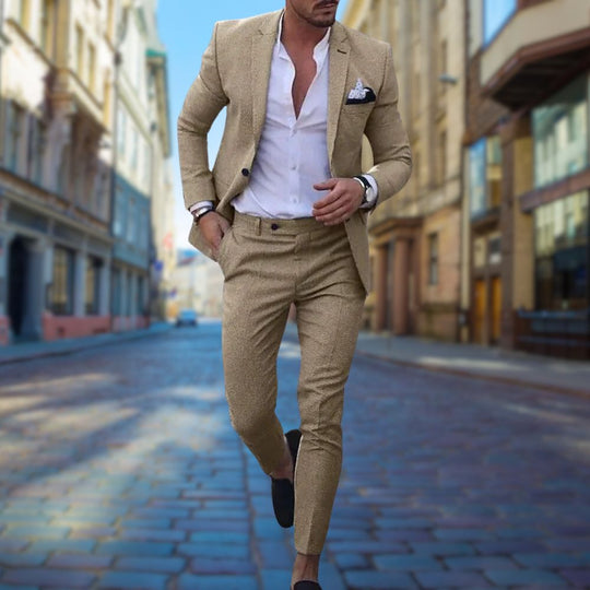 Costume Slim Homme Ajusté Business Formel Élégant