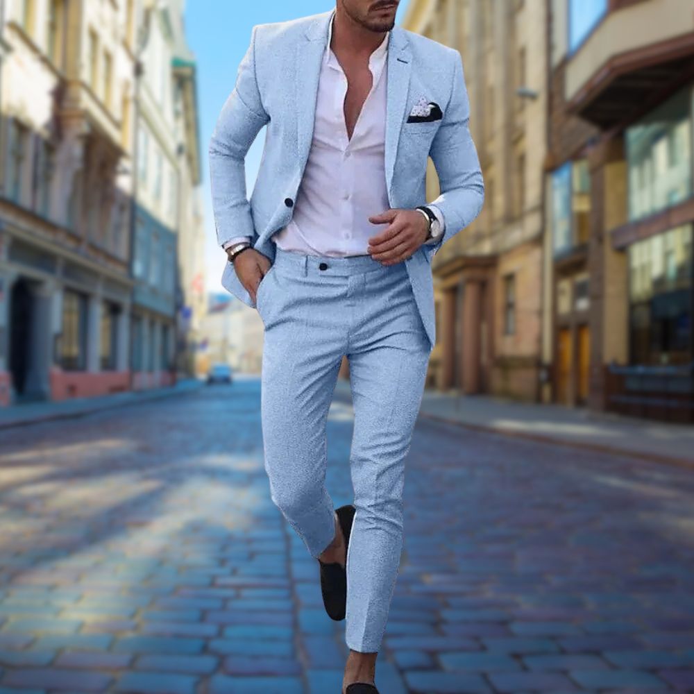 Costume Slim Homme Ajusté Business Formel Élégant