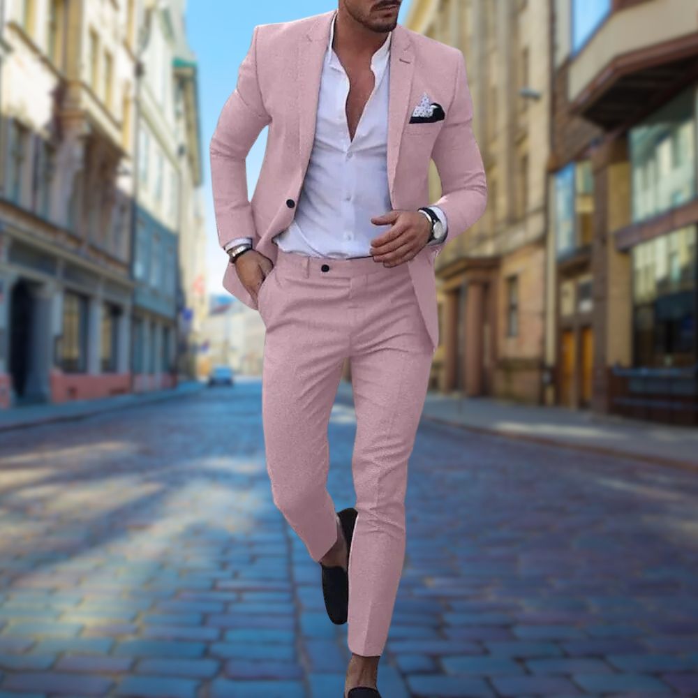 Costume Slim Homme Ajusté Business Formel Élégant
