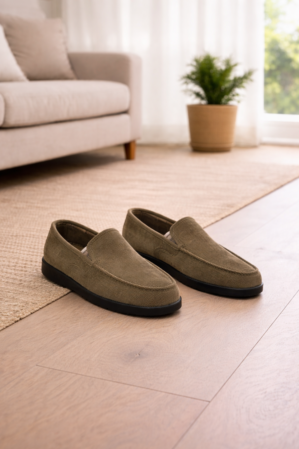 Mocassins en Maille à Enfiler Homme Baskets Confort