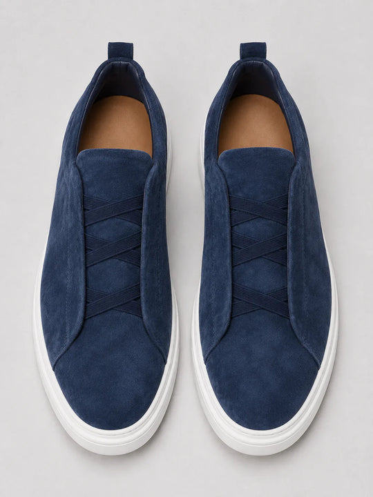 Baskets en Toile à Enfiler Homme Mocassins Slip-On