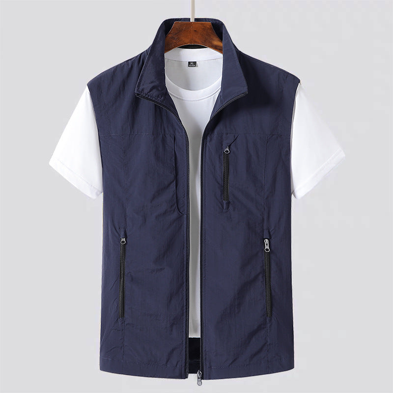 Gilet Léger Homme Zippé Utility Outdoor Casual