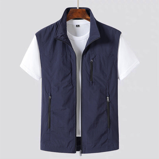 Gilet Léger Homme Zippé Utility Outdoor Casual