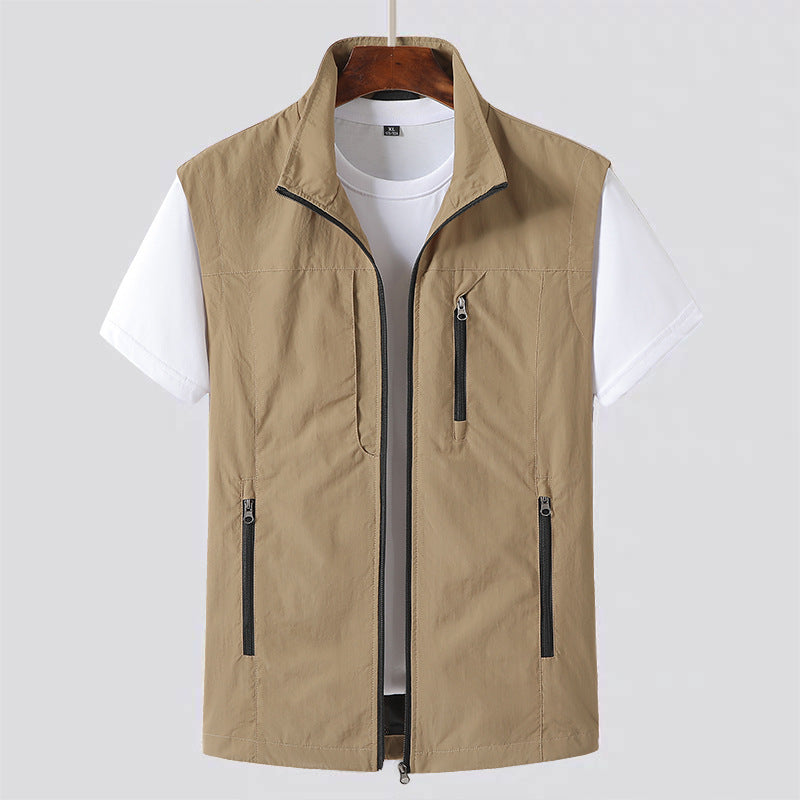 Gilet Léger Homme Zippé Utility Outdoor Casual