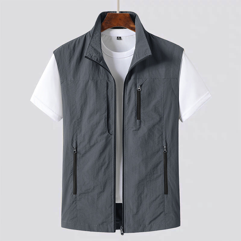 Gilet Léger Homme Zippé Utility Outdoor Casual