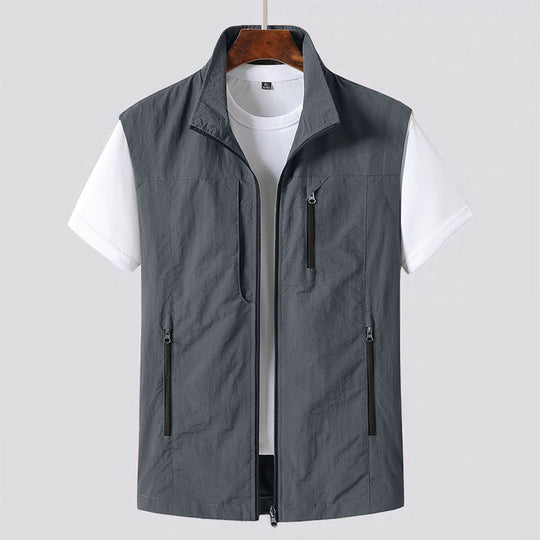 Gilet Léger Homme Zippé Utility Outdoor Casual