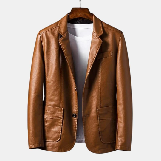 Veste en Cuir Premium Homme Biker Cuir Véritable Slim
