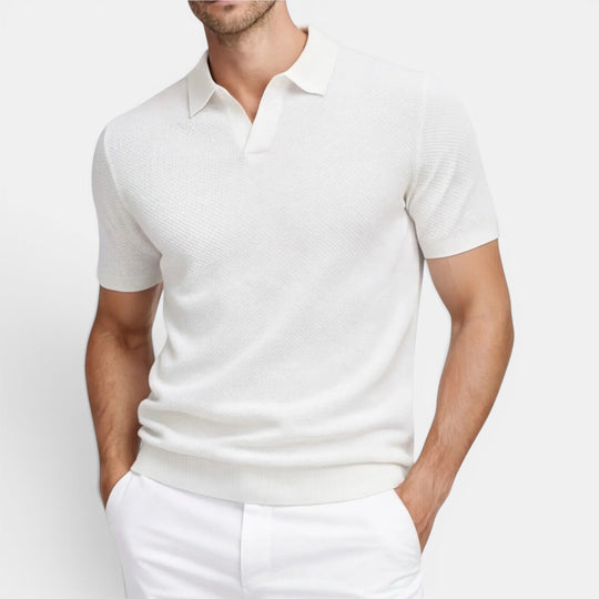 Polo en Maille Slim Homme Été Manches Courtes