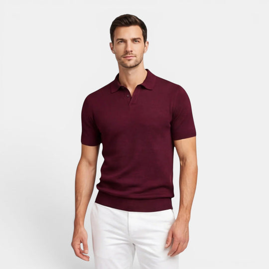 Polo en Maille Slim Homme Été Manches Courtes