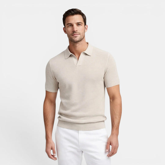 Polo en Maille Slim Homme Été Manches Courtes