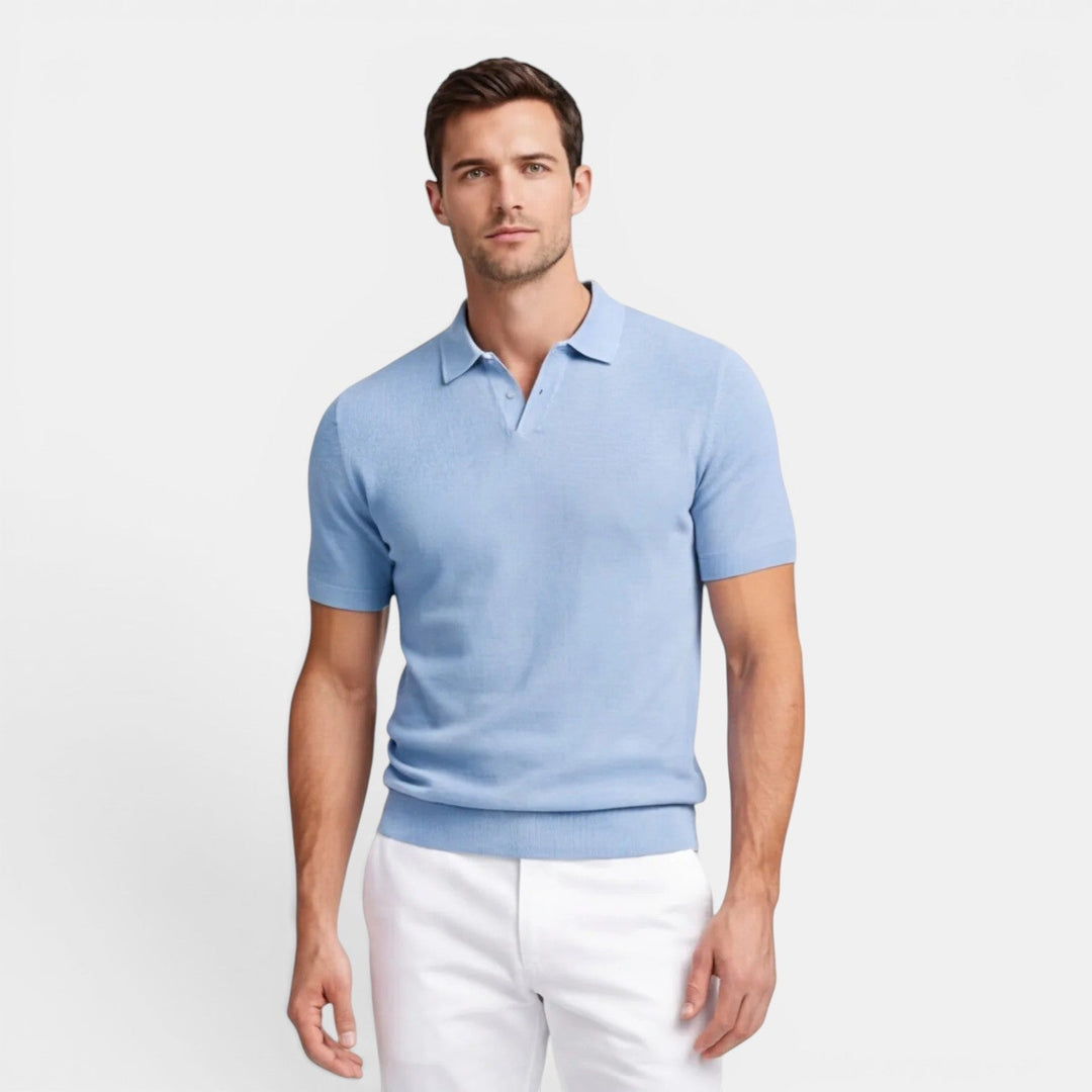 Polo en Maille Slim Homme Été Manches Courtes