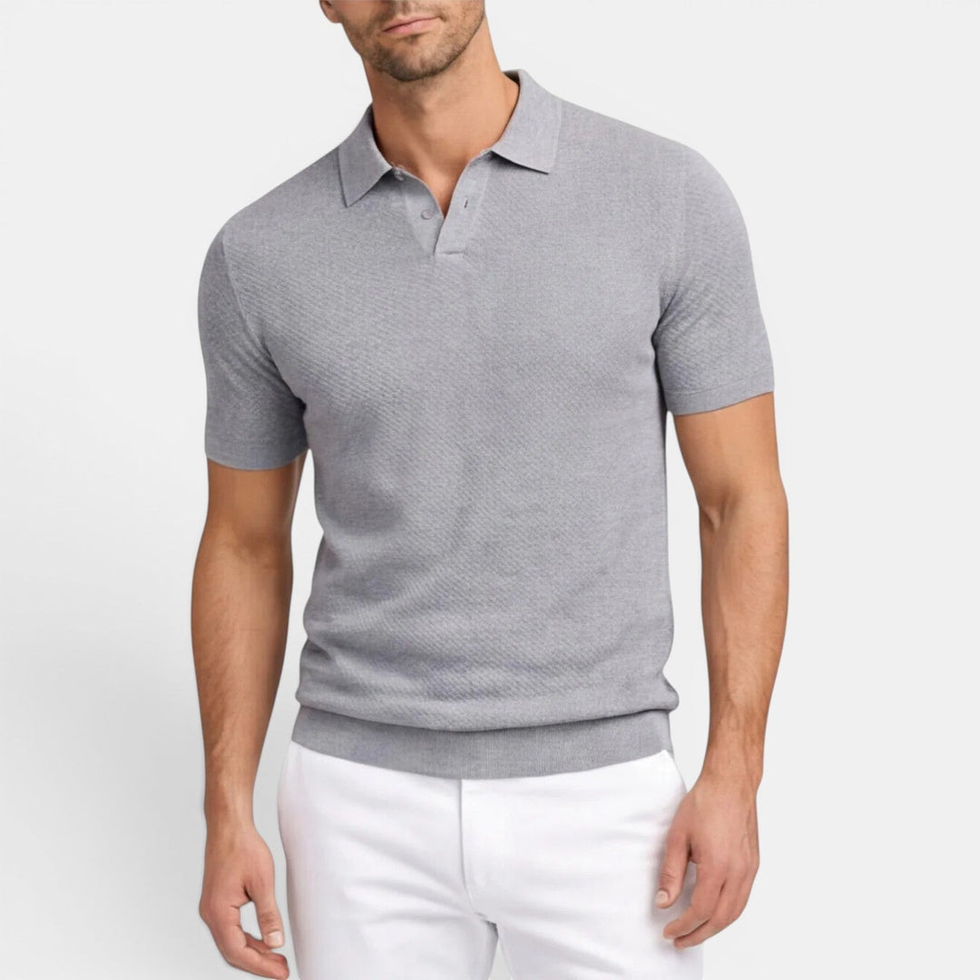 Polo en Maille Slim Homme Été Manches Courtes