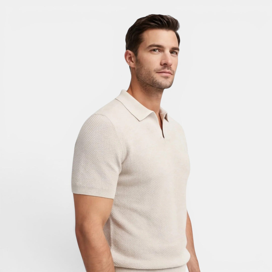 Polo en Maille Slim Homme Été Manches Courtes