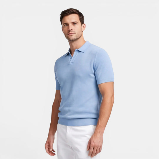Polo en Maille Slim Homme Été Manches Courtes