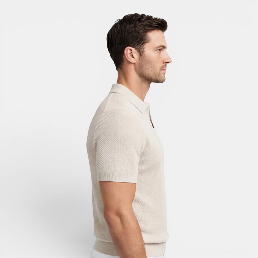 Polo en Maille Slim Homme Été Manches Courtes