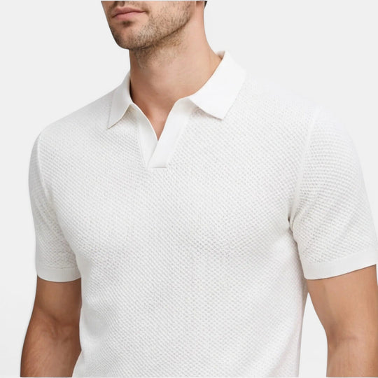 Polo en Maille Slim Homme Été Manches Courtes