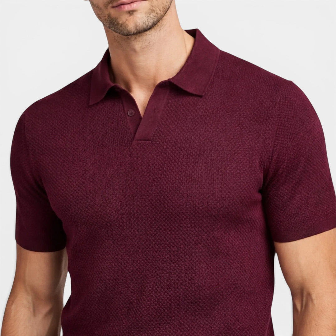Polo en Maille Slim Homme Été Manches Courtes